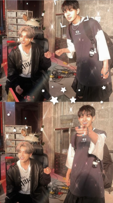 Heeseung (ex-membre) et Jake d'ENHYPEN